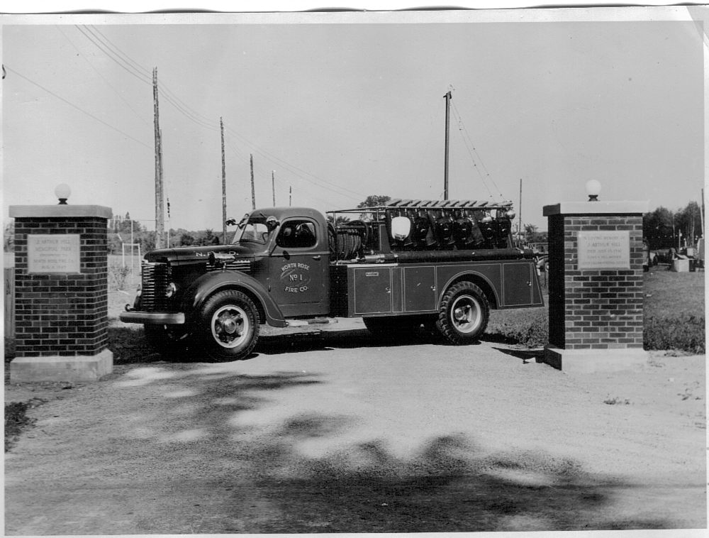 Firemen's Field, Huron Street, 1949 — land donated by the Hill family
