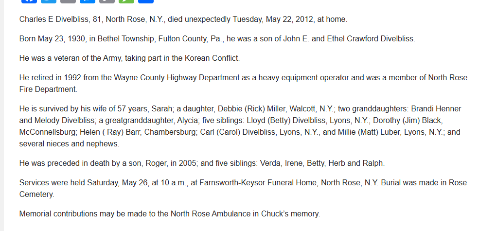 Member obituary — Appendix C