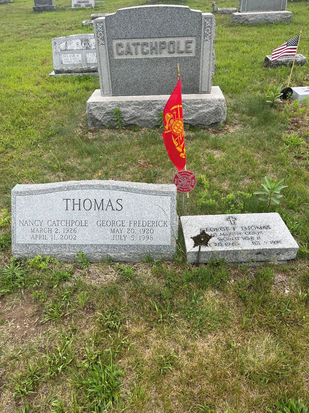 North Rose Fire Department archive photograph (headstones)
