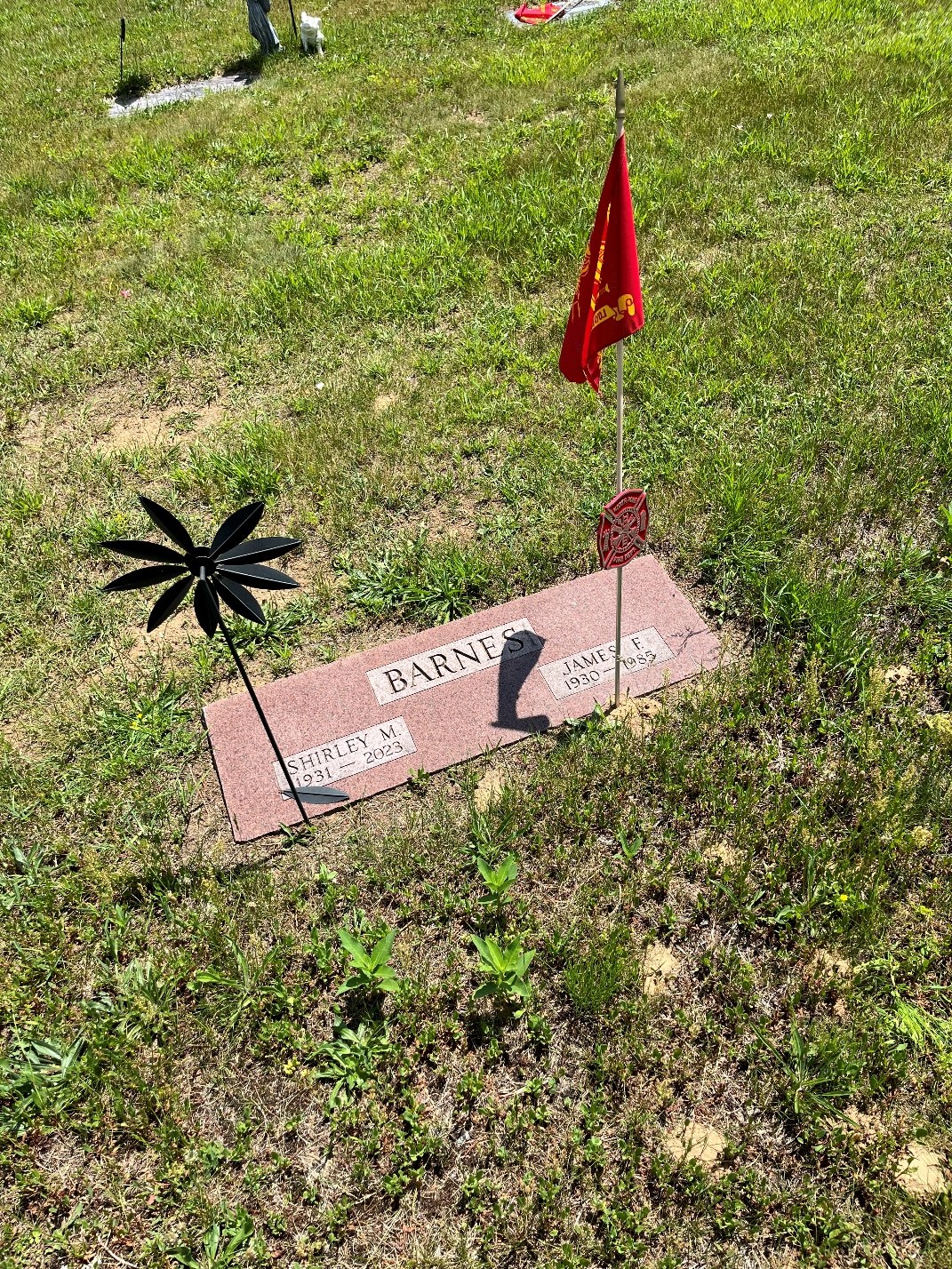 North Rose Fire Department archive photograph (headstones)