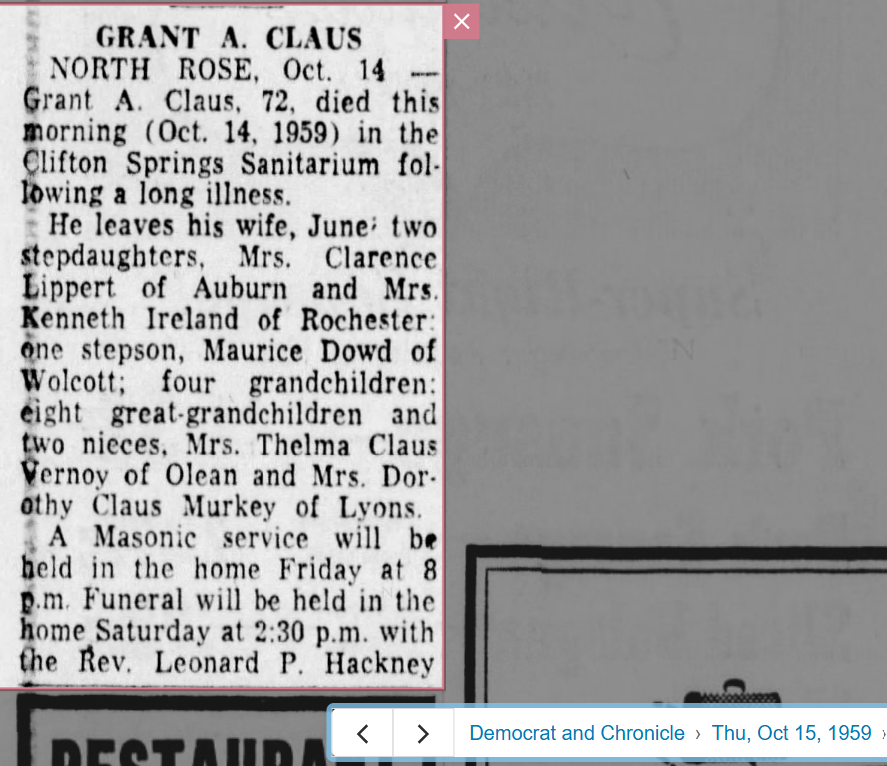 Member obituary — Appendix C