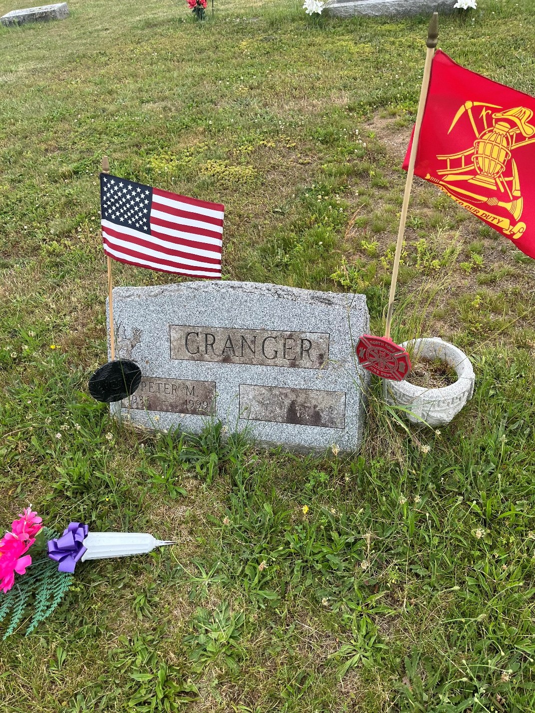 North Rose Fire Department archive photograph (headstones)