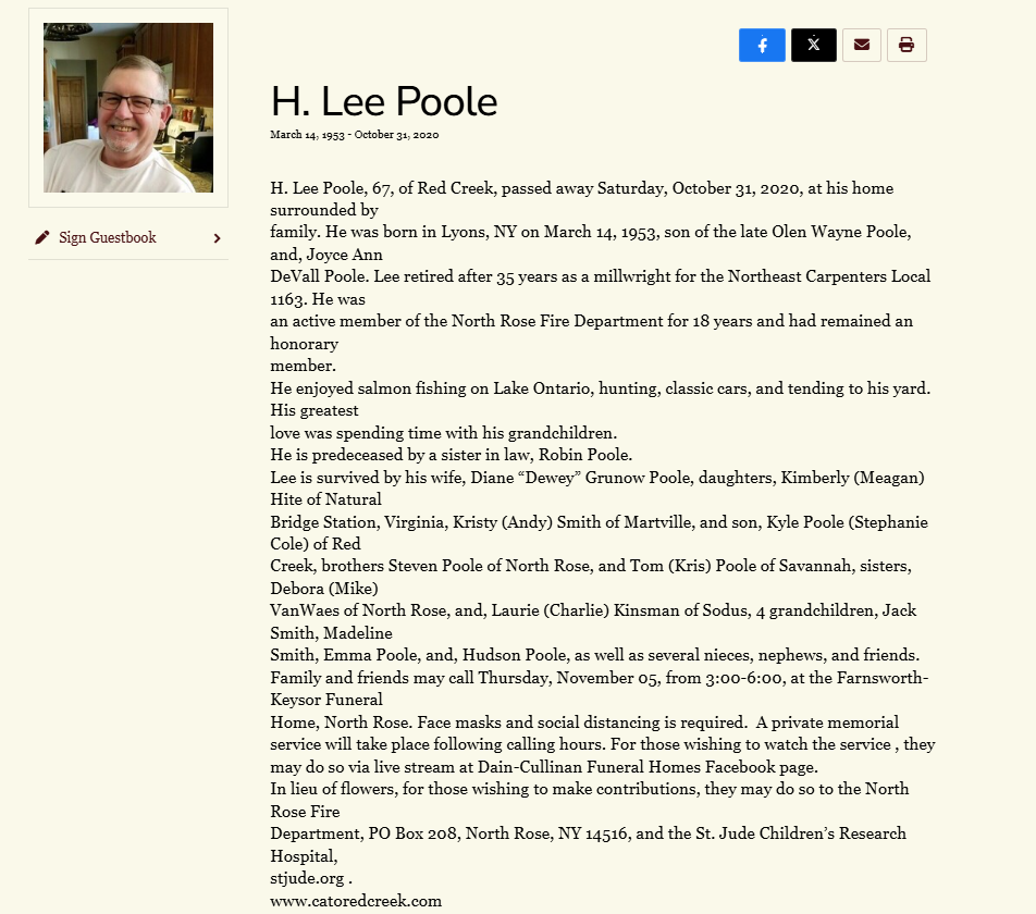 Member obituary — Appendix C