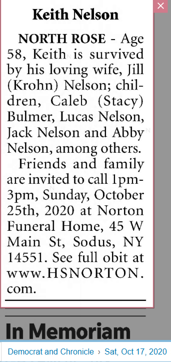 Member obituary — Appendix C