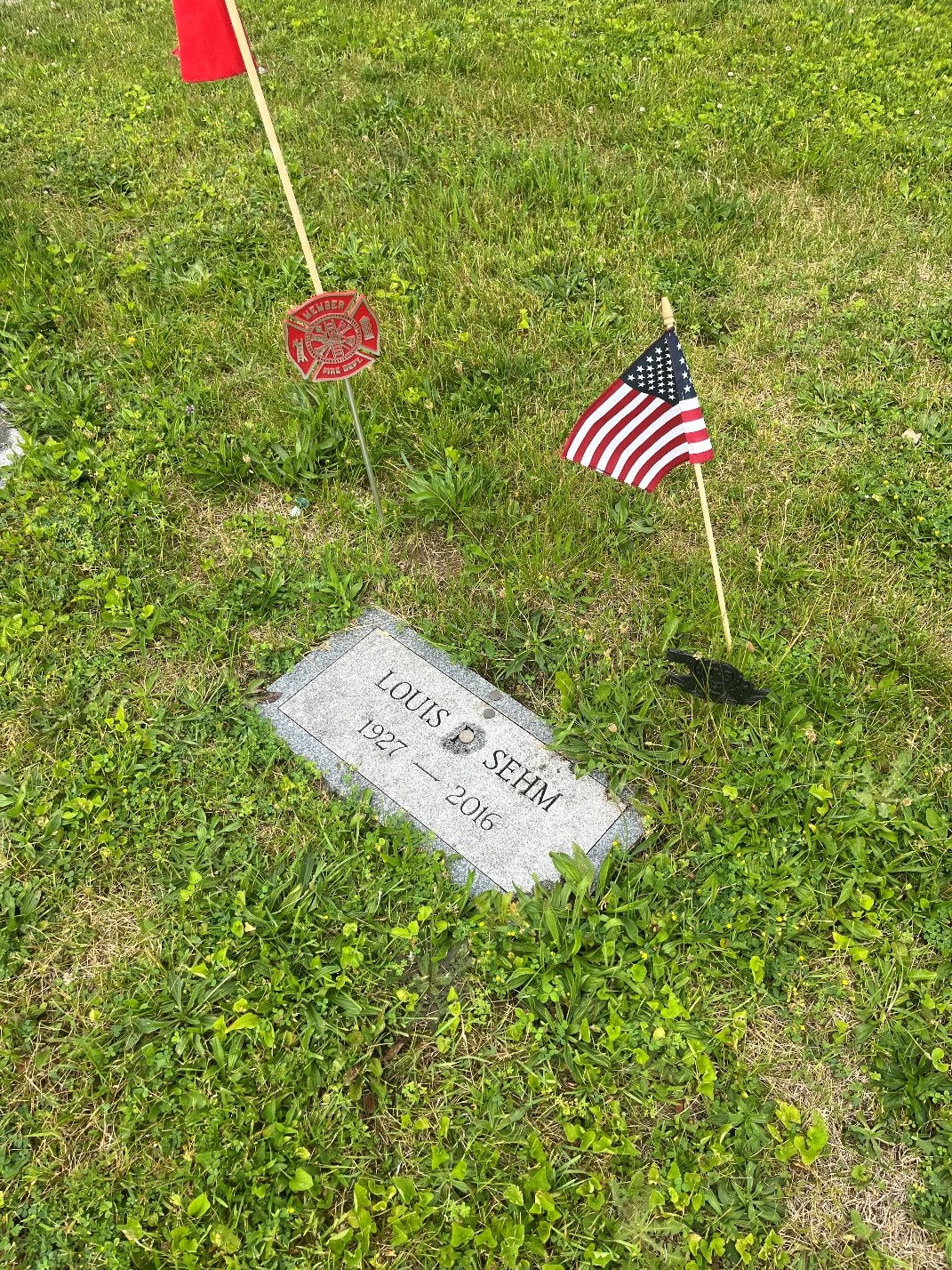 North Rose Fire Department archive photograph (headstones)