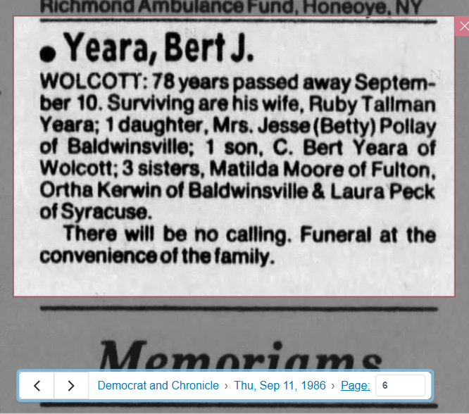 Member obituary — Appendix C