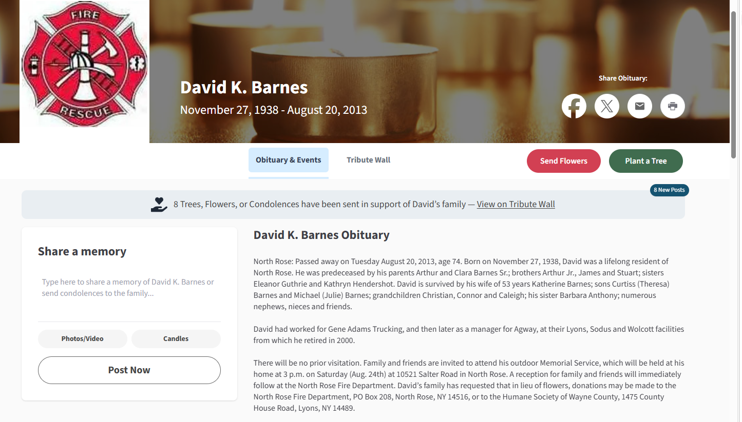 Member obituary — Appendix C