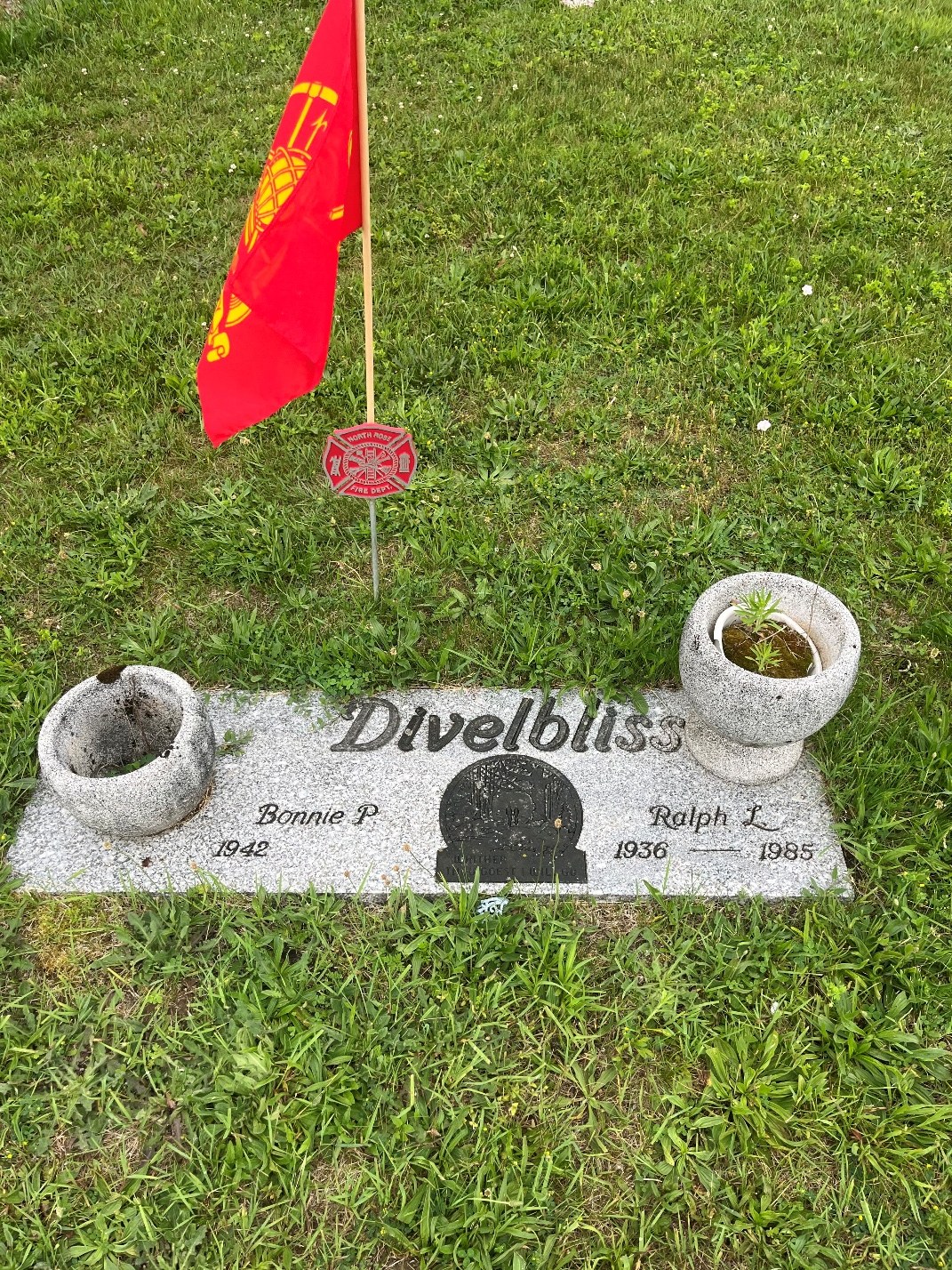 North Rose Fire Department archive photograph (headstones)