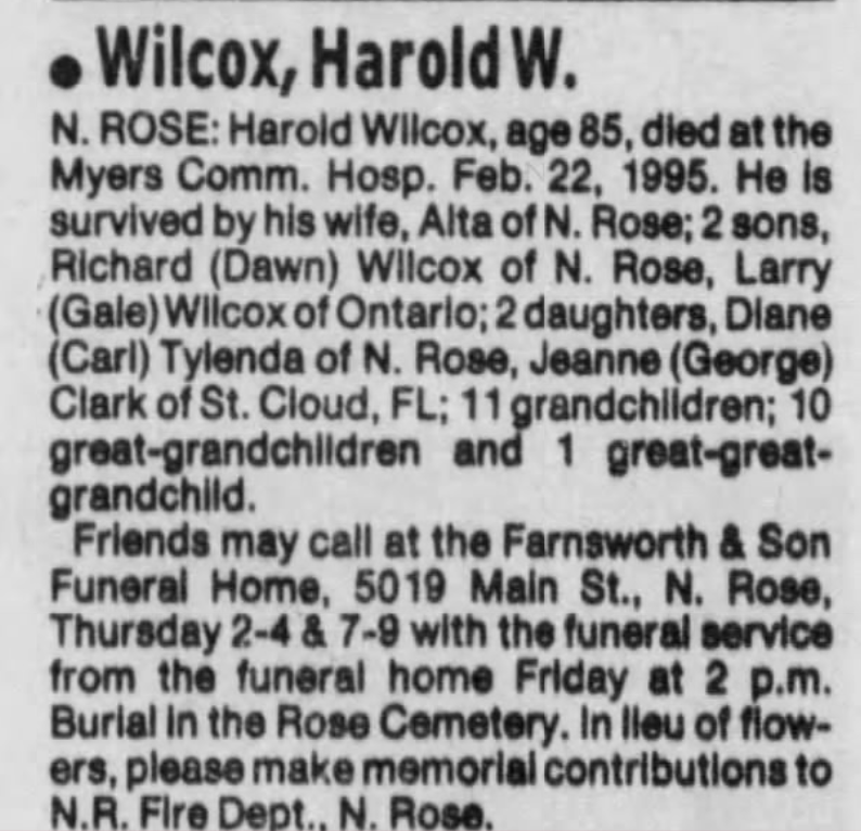 Member obituary — Appendix C