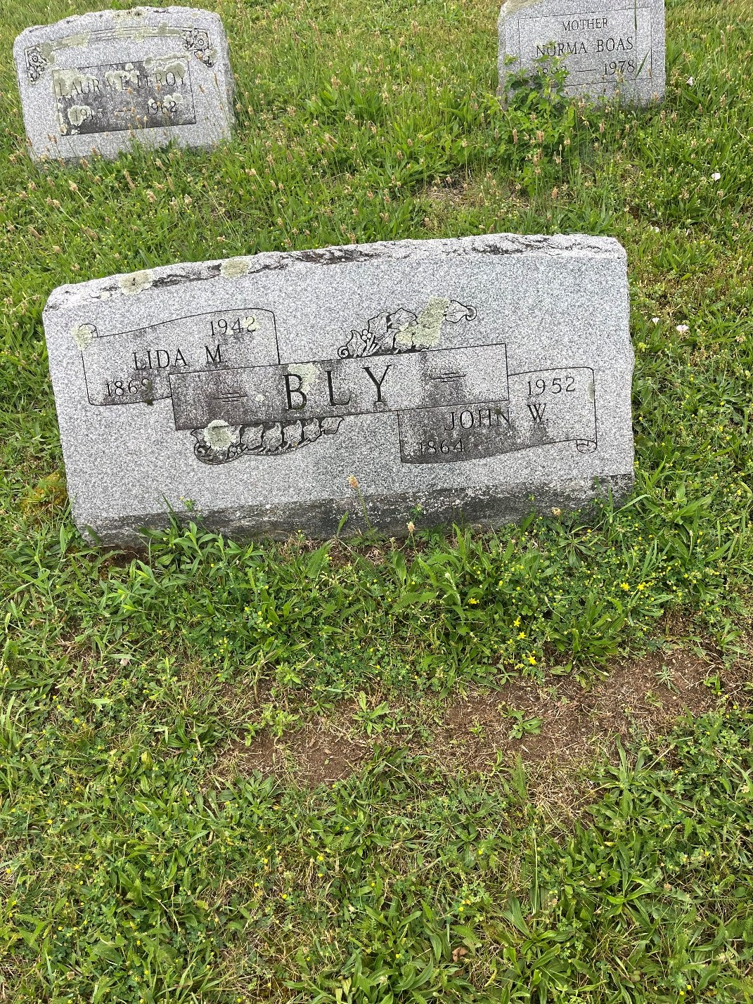 North Rose Fire Department archive photograph (headstones)