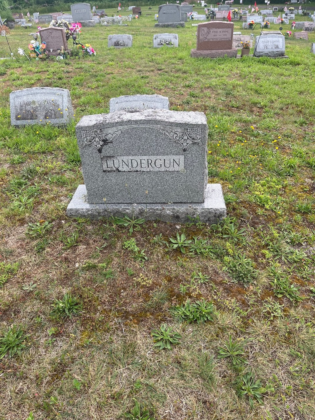 North Rose Fire Department archive photograph (headstones)
