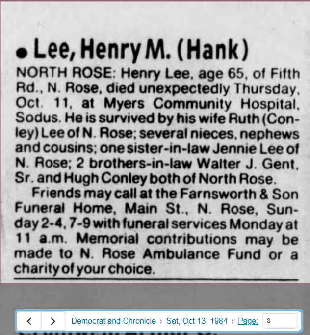 Member obituary — Appendix C