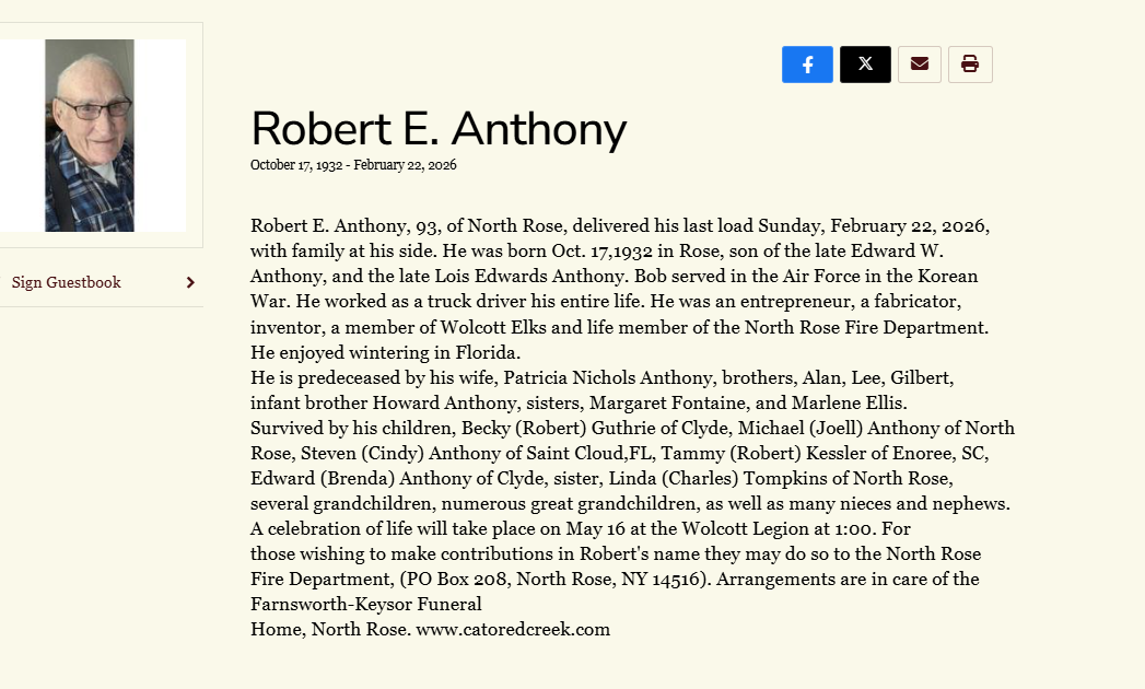Member obituary — Appendix C