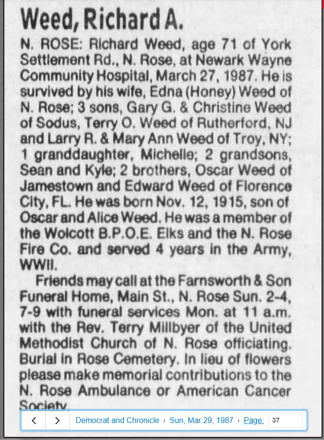 Member obituary — Appendix C