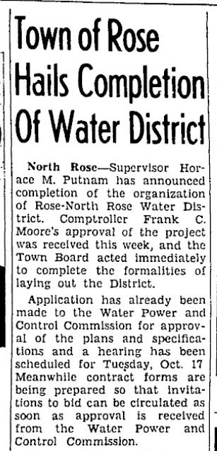 1950 October — water district completion