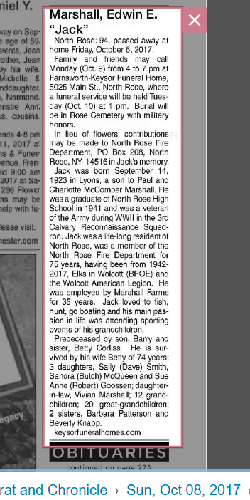 Member obituary — Appendix C