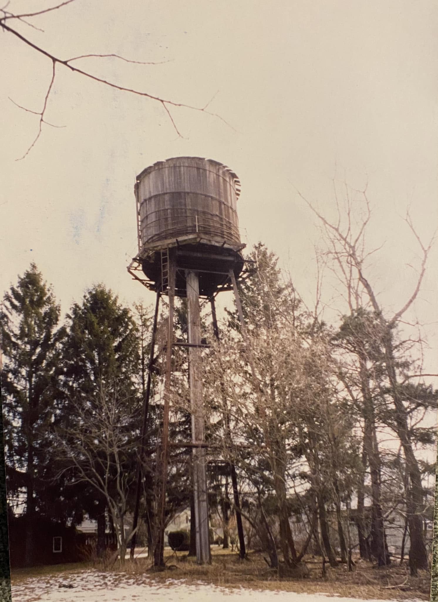 Salter Canning Factory water tower, west of South Poplar Street