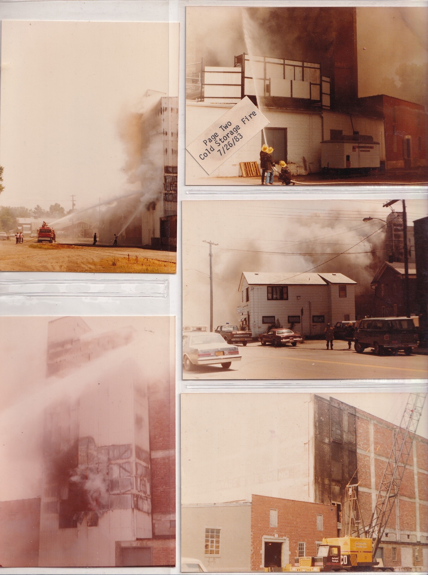 Sodus Cold Storage fire and explosion, North Rose, July 1983