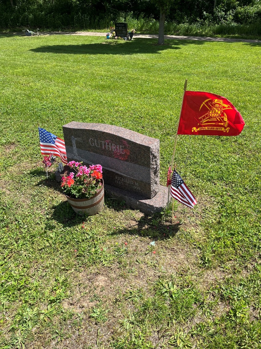 North Rose Fire Department archive photograph (headstones)