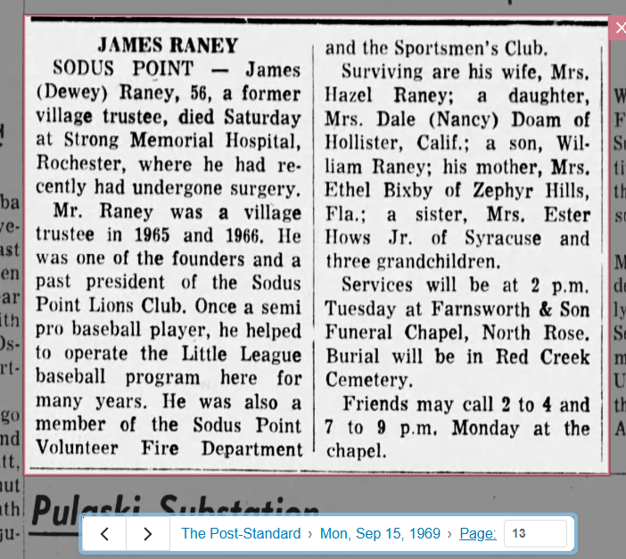 Member obituary — Appendix C