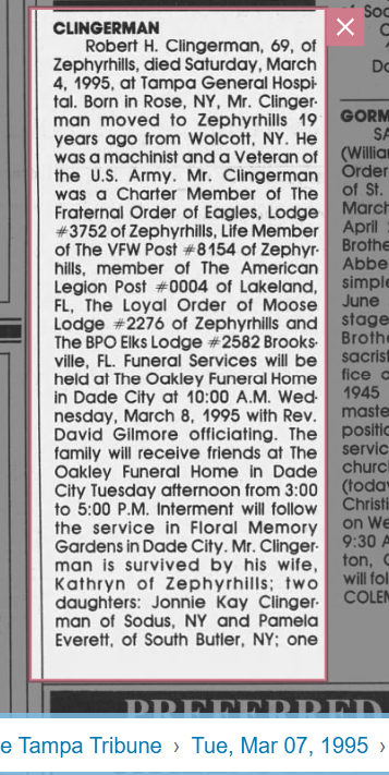 Member obituary — Appendix C