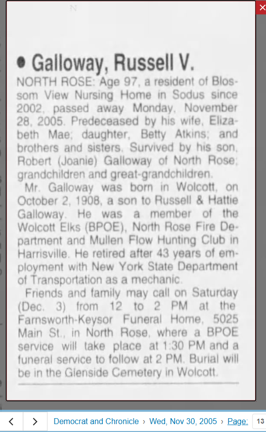Member obituary — Appendix C