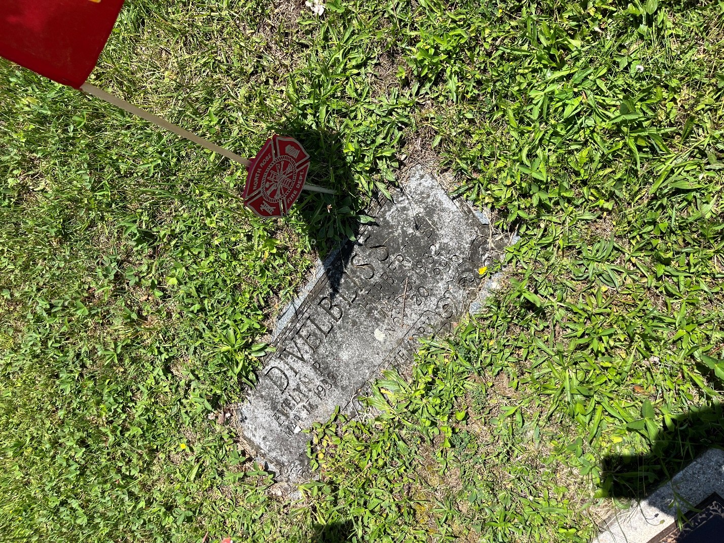 North Rose Fire Department archive photograph (headstones)