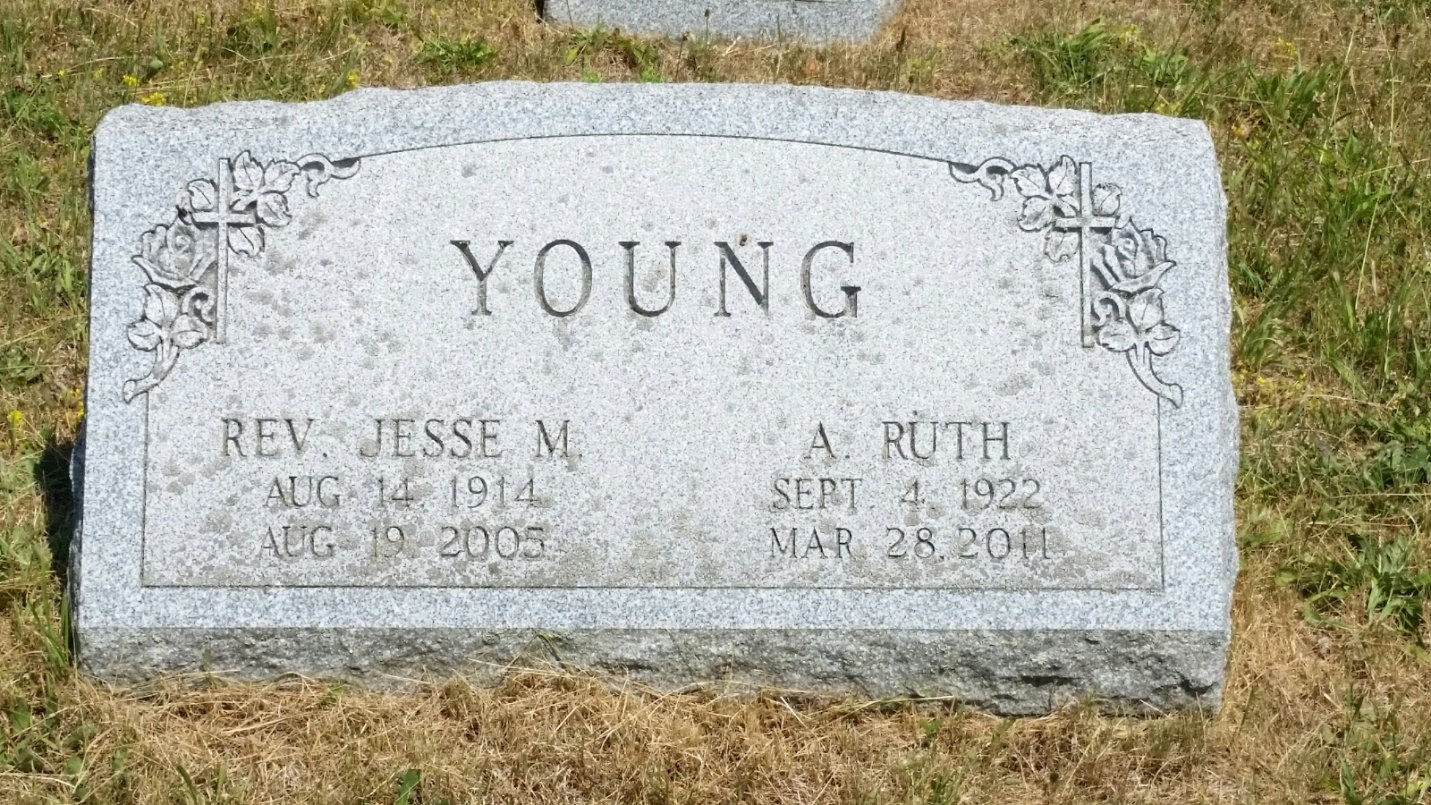 North Rose Fire Department archive photograph (headstones)