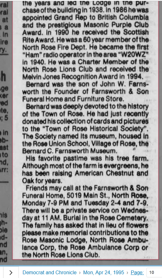 Member obituary — Appendix C