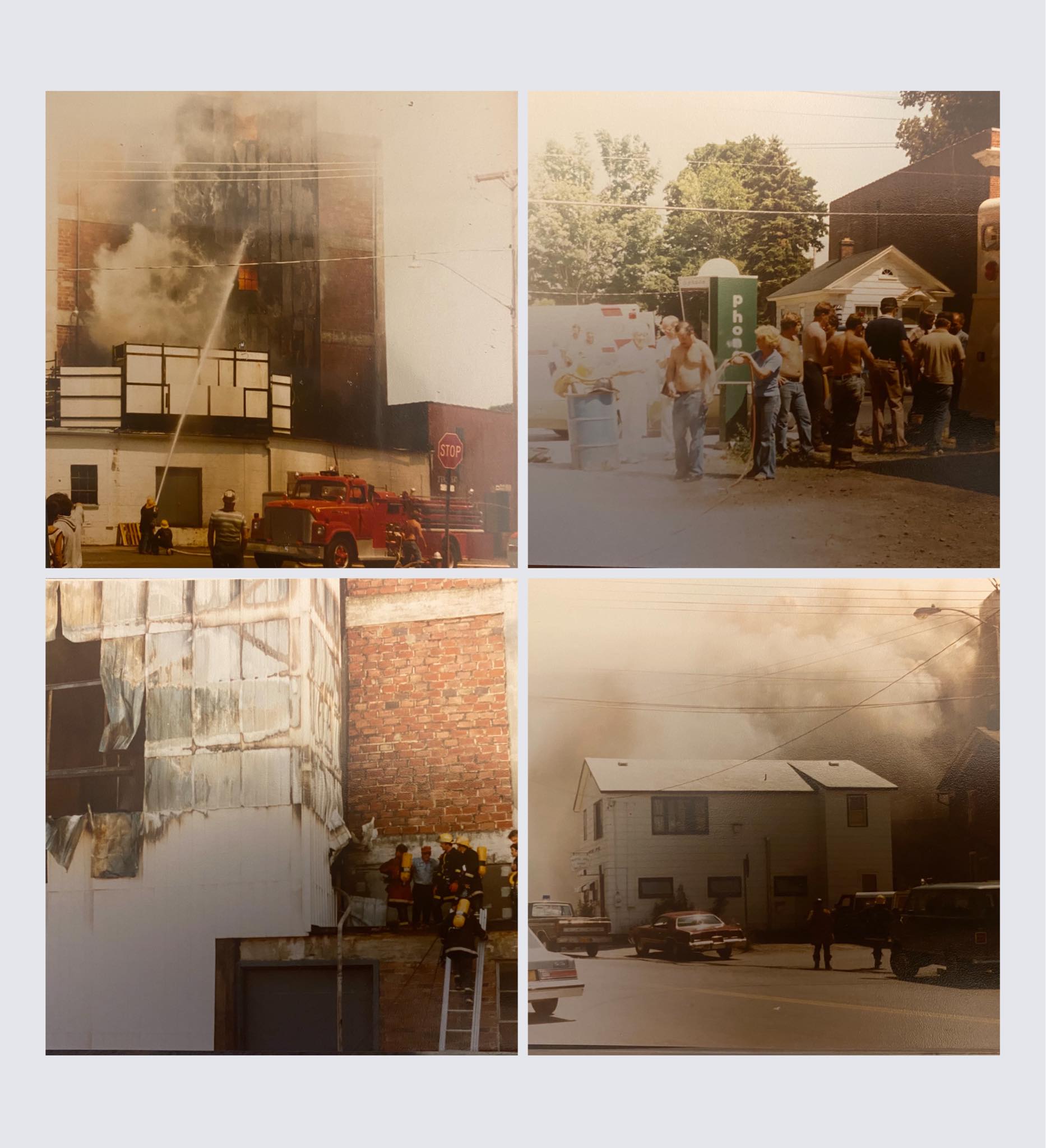 Sodus Cold Storage fire and explosion, North Rose, July 1983