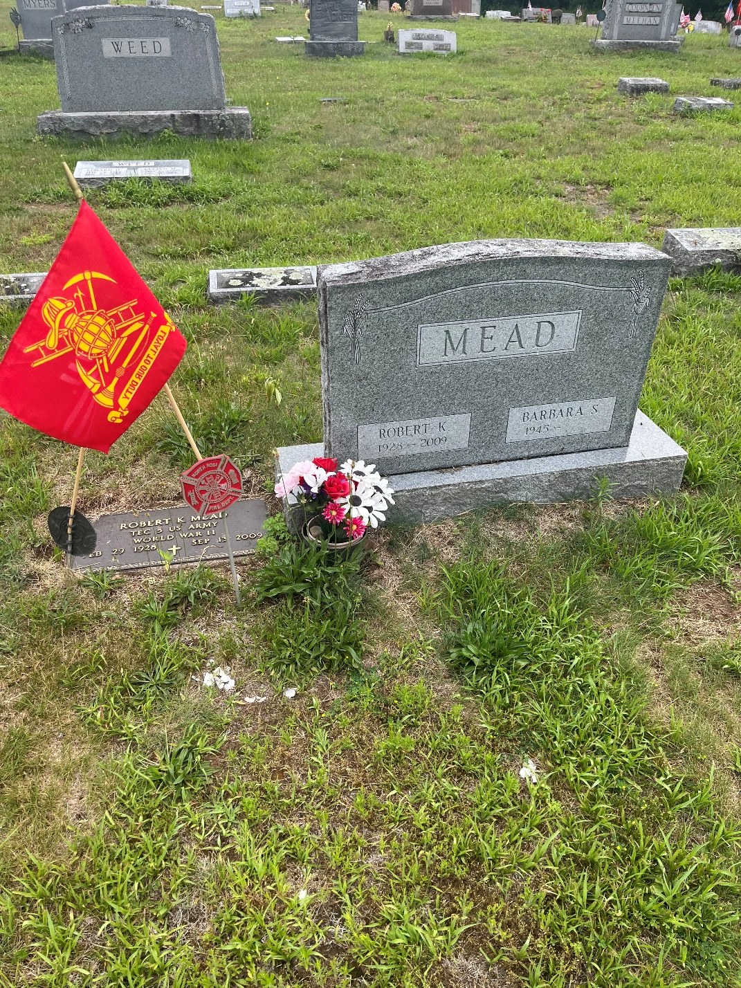 North Rose Fire Department archive photograph (headstones)