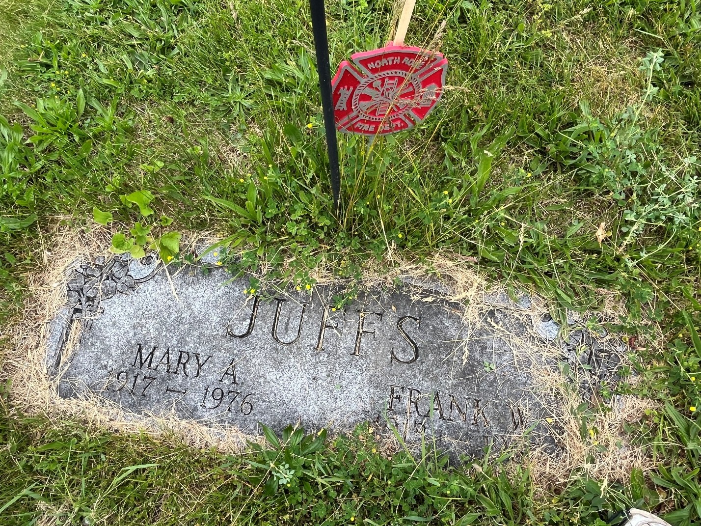 North Rose Fire Department archive photograph (headstones)