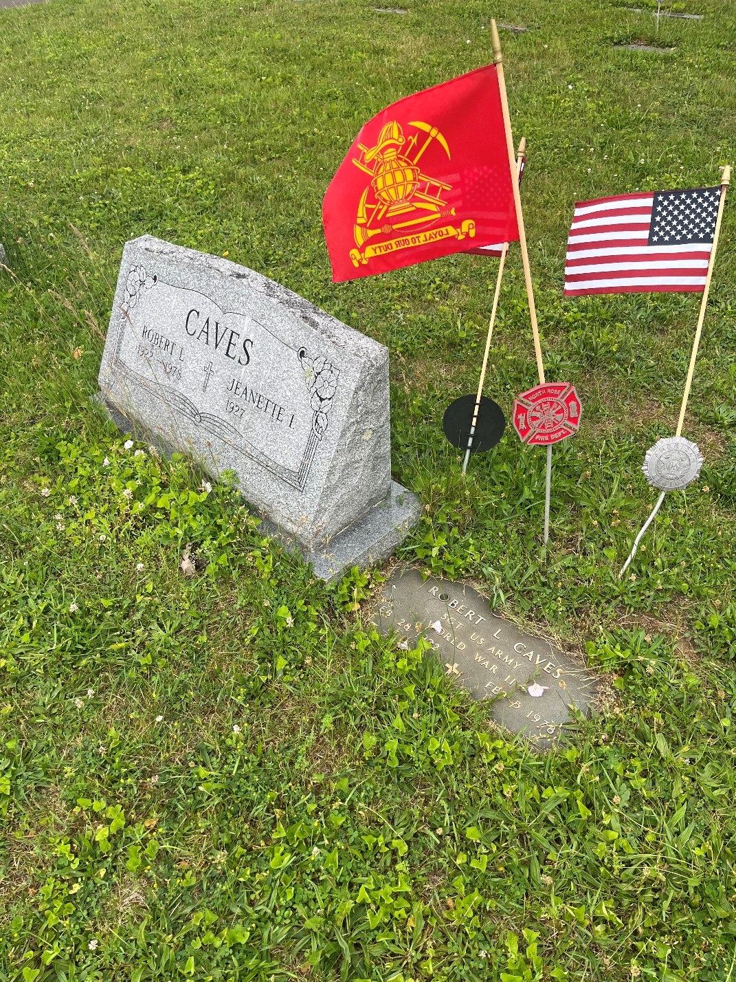 North Rose Fire Department archive photograph (headstones)