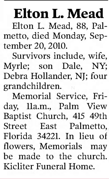 Member obituary — Appendix C