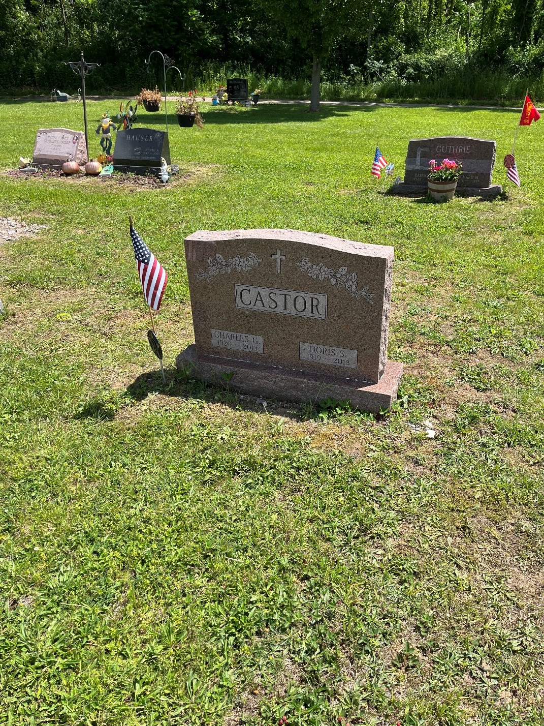 North Rose Fire Department archive photograph (headstones)