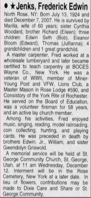 Member obituary — Appendix C