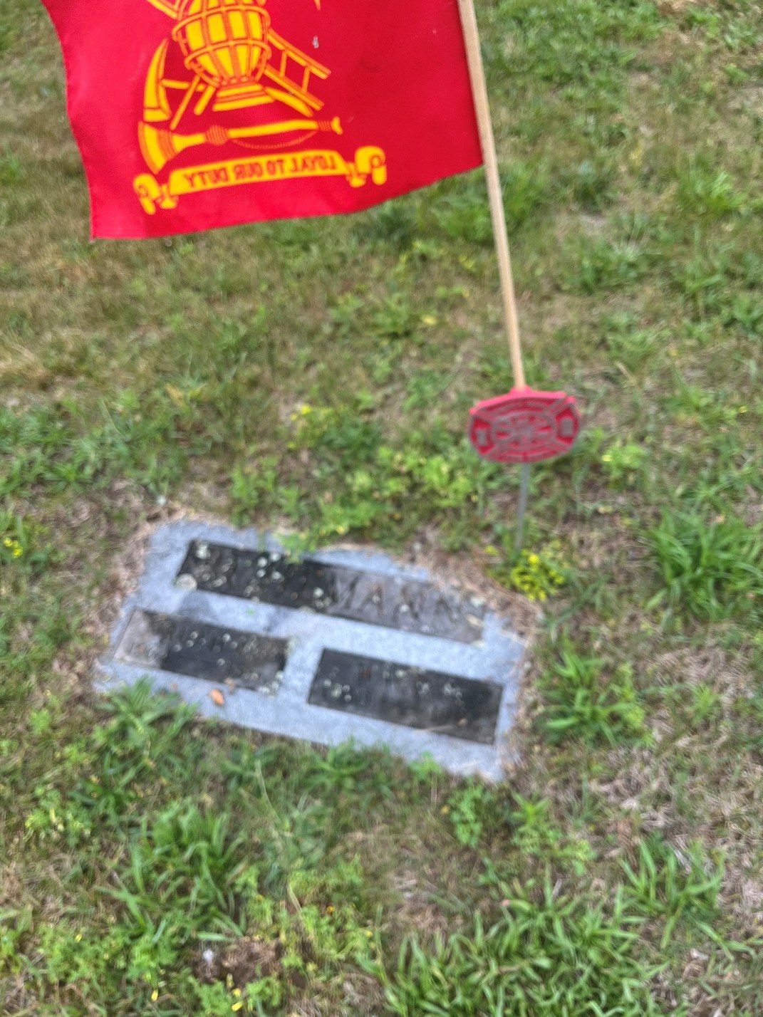 North Rose Fire Department archive photograph (headstones)