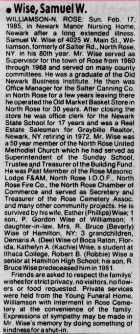 Member obituary — Appendix C