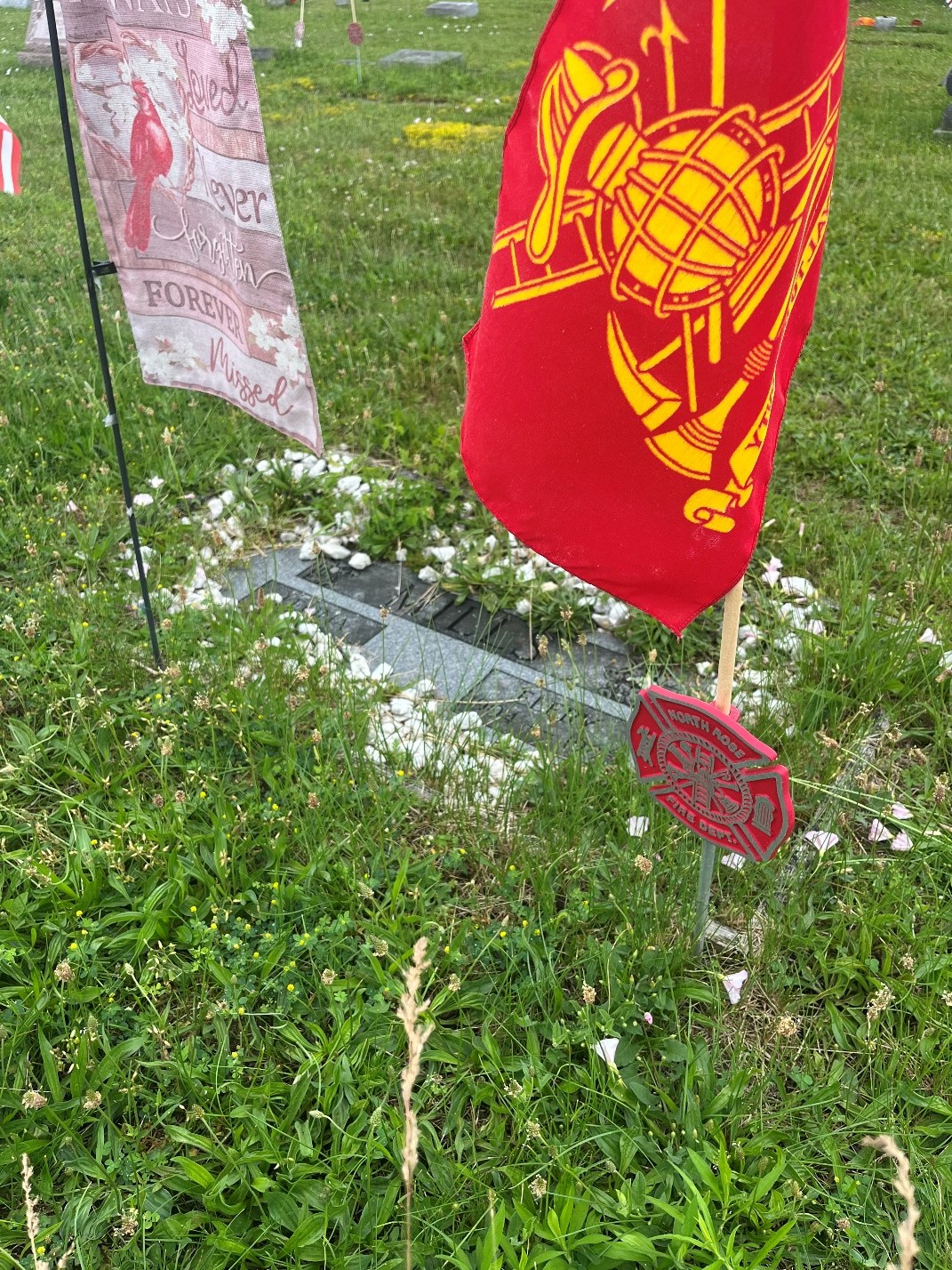 North Rose Fire Department archive photograph (headstones)