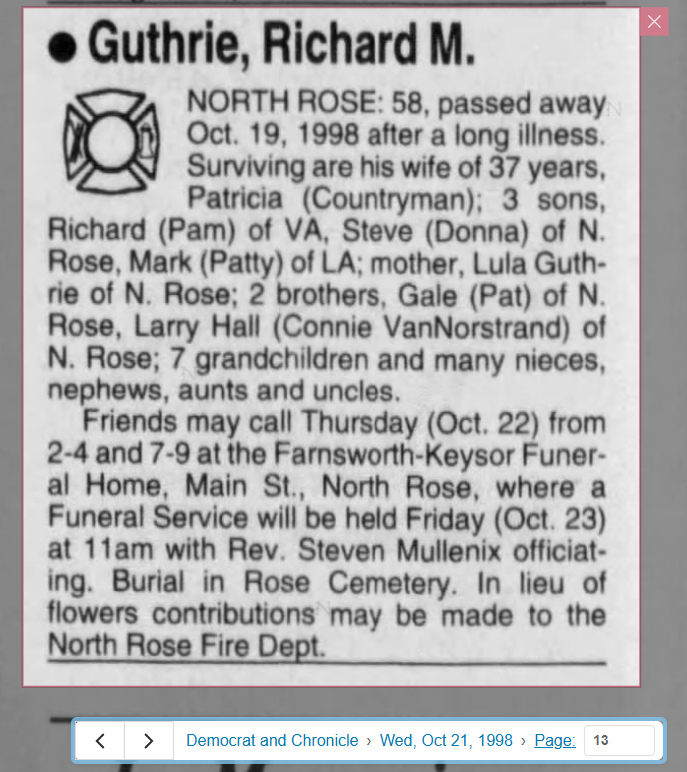 Member obituary — Appendix C