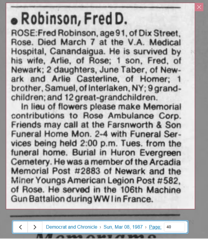 Member obituary — Appendix C