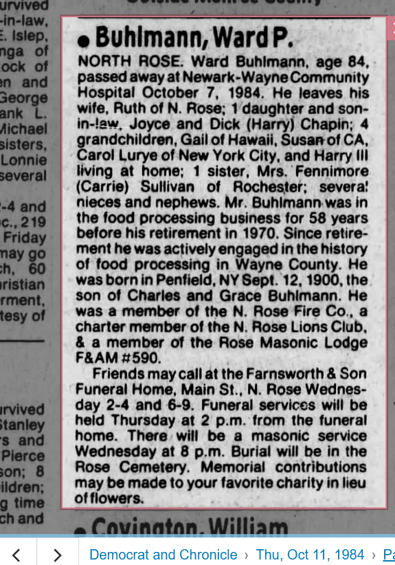 Member obituary — Appendix C
