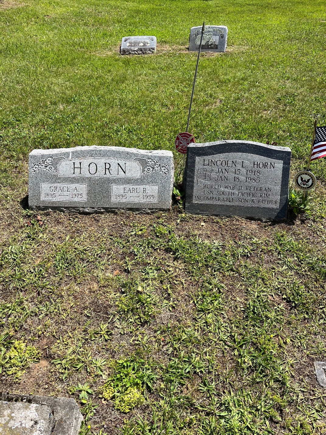 North Rose Fire Department archive photograph (headstones)