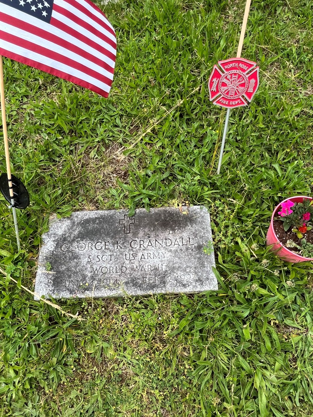 North Rose Fire Department archive photograph (headstones)