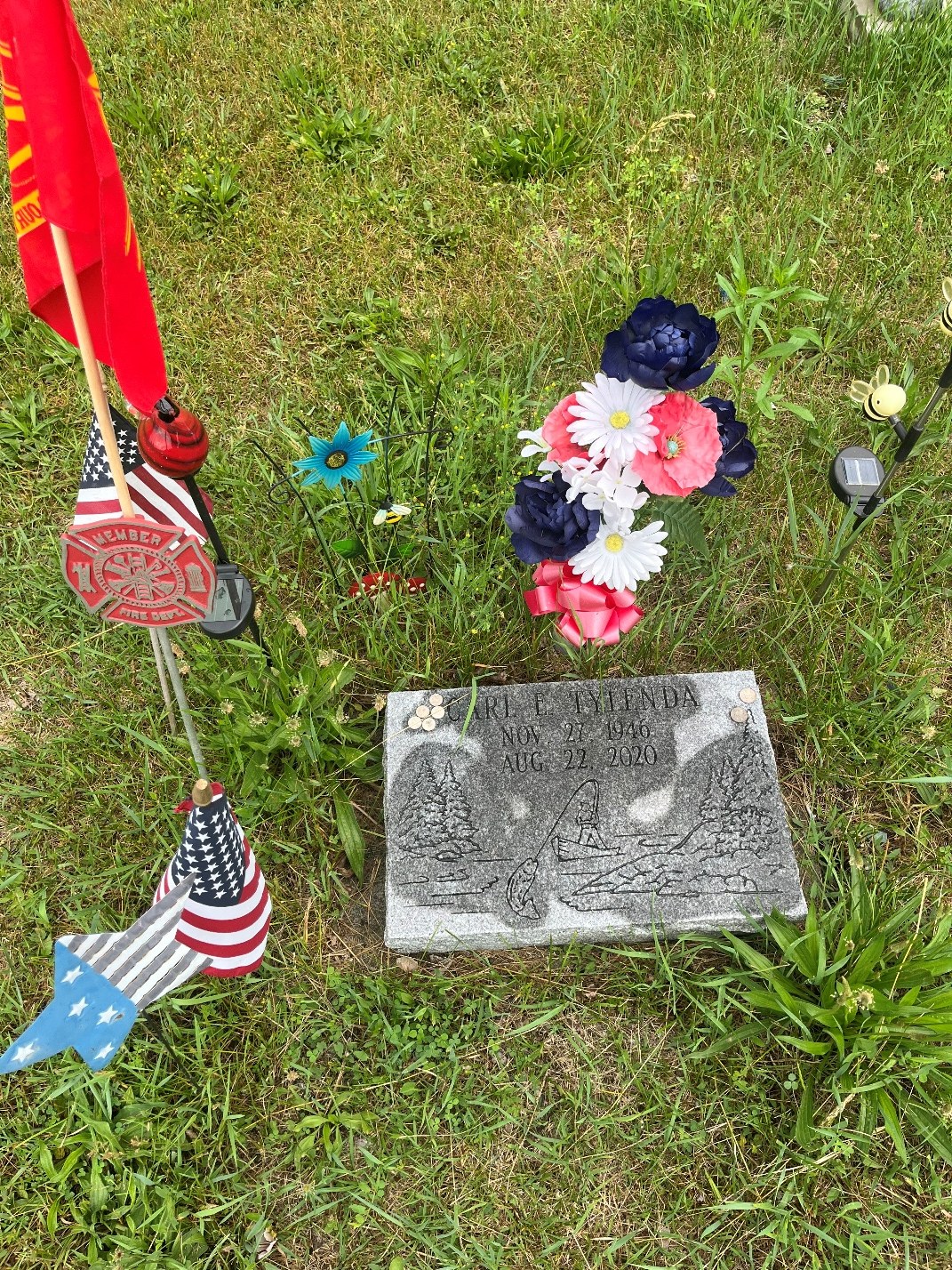 North Rose Fire Department archive photograph (headstones)