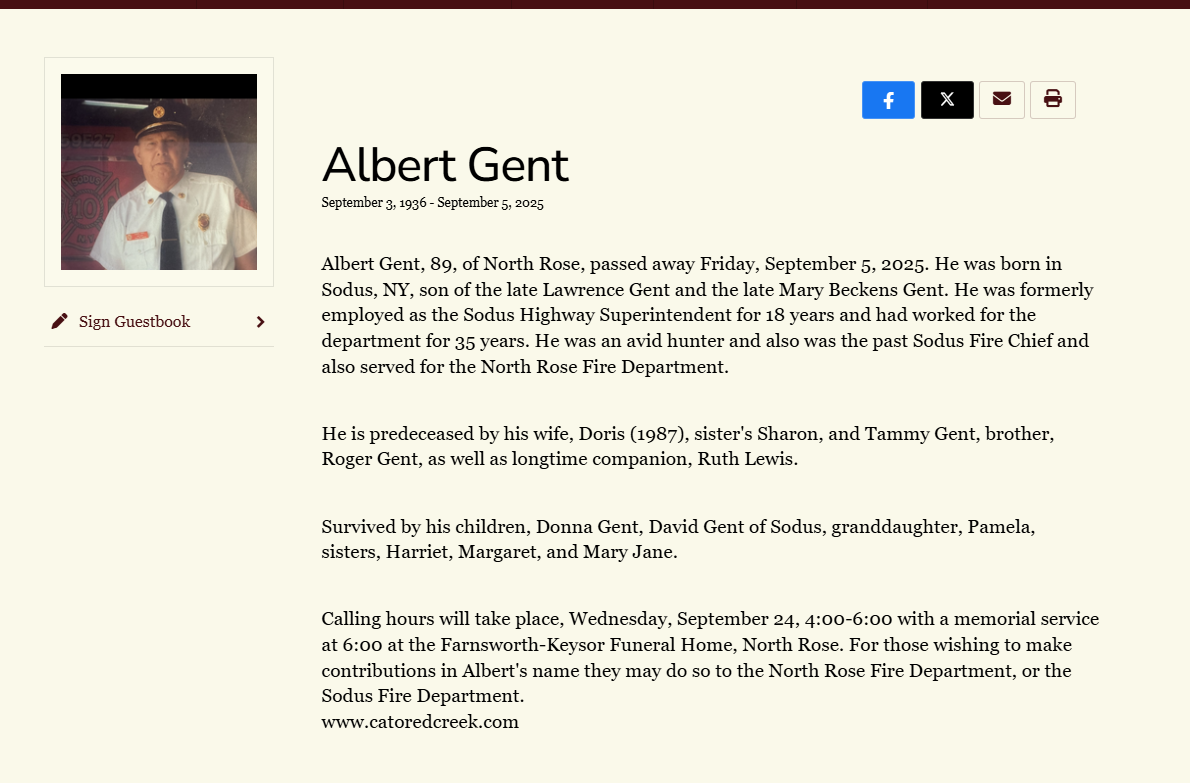 Member obituary — Appendix C