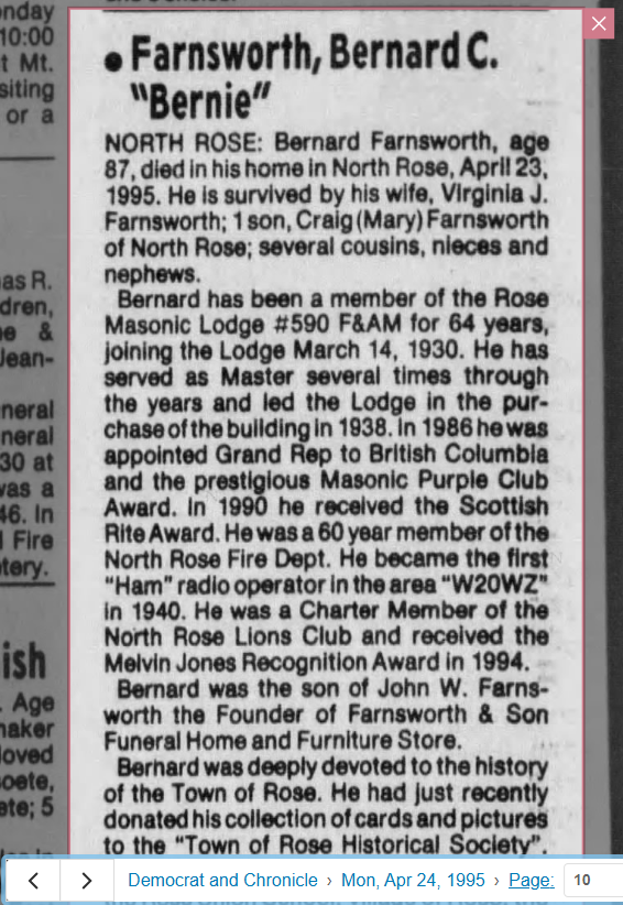 Member obituary — Appendix C