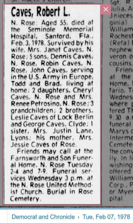 Member obituary — Appendix C