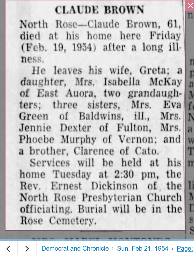Member obituary — Appendix C
