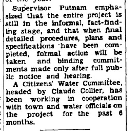 1950 October — water district completion